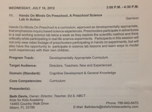 My Session in the conference program